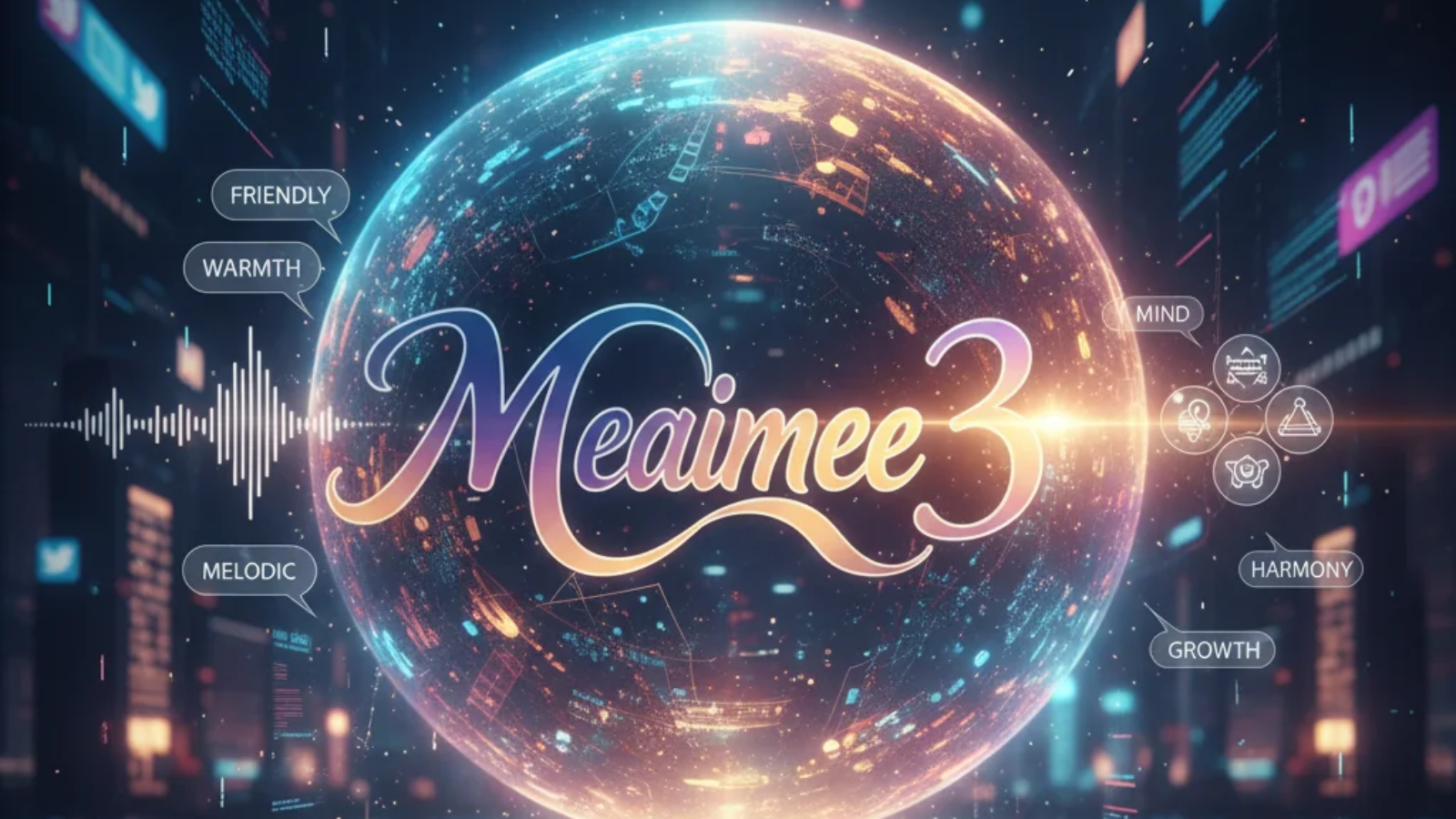 A stylish visual representation of Meaimee 3, highlighting its modern design and unique features.
