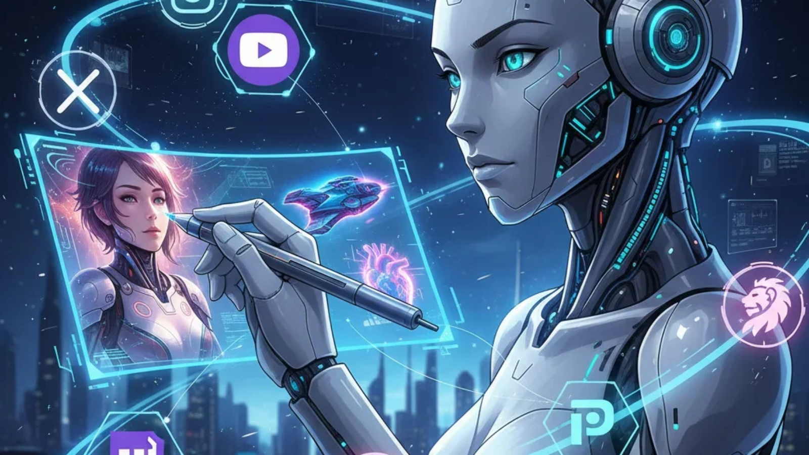 Digital illustration by Micav1 showcasing a futuristic droid-inspired art style with detailed hand-drawn design.