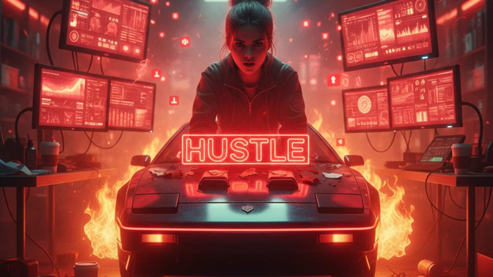 Person shifting gears to symbolize Switching 2nd and moving from startup hustle to sustainable growth.