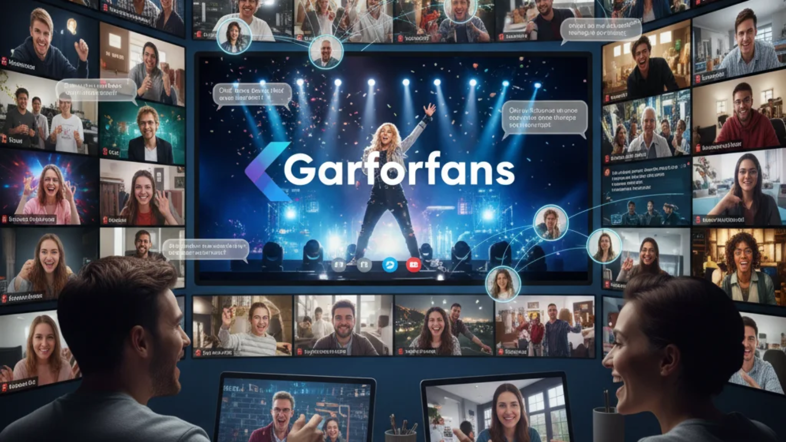 Logo of Garforfans, a global fan community platform uniting people through shared interests in sports, movies, and pop culture.
