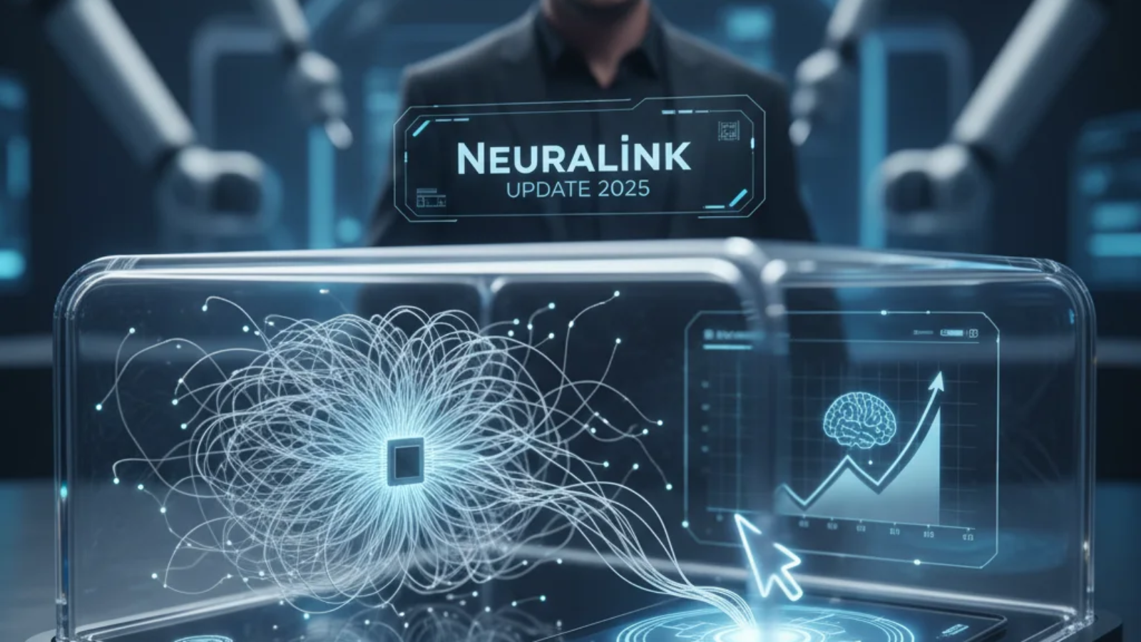 Elon Musk Neuralink update 2025 showing advanced brain chip technology during human trial experiment