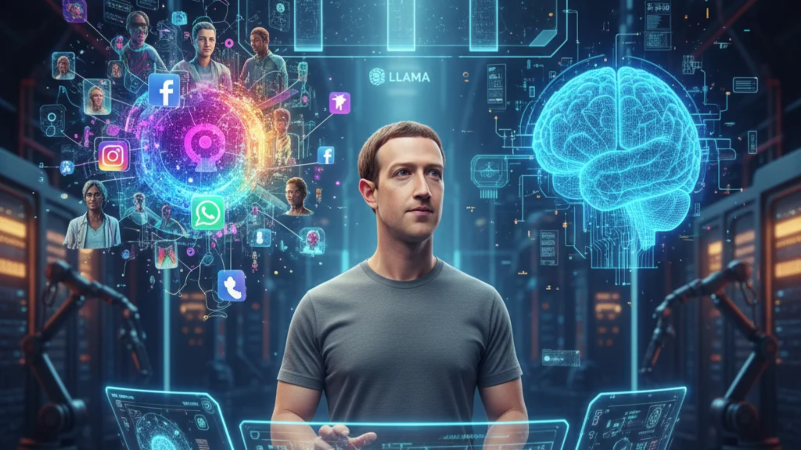 Mark Zuckerberg AI vision showing Meta’s advanced artificial intelligence systems shaping the future of digital technology