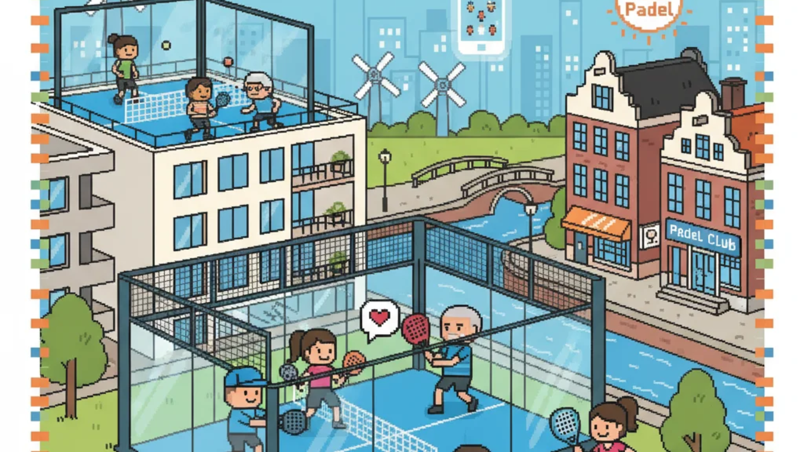 Players enjoying a fast-paced match on a modern NLPadel court.