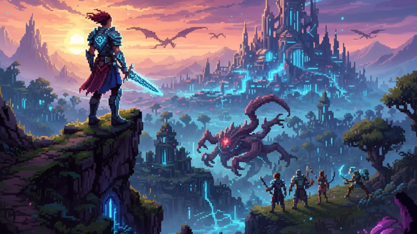 Kingxomiz fantasy RPG gameplay showing character combat, open world exploration, and immersive environment