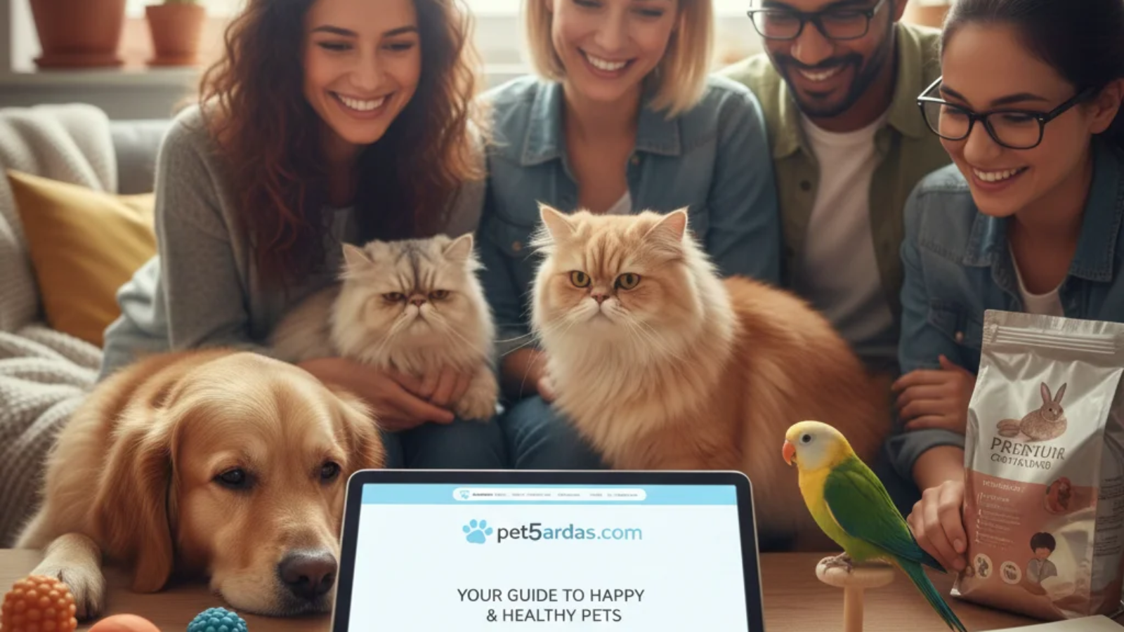 Pet5ardas Com showing top-quality pet products and expert pet care tips