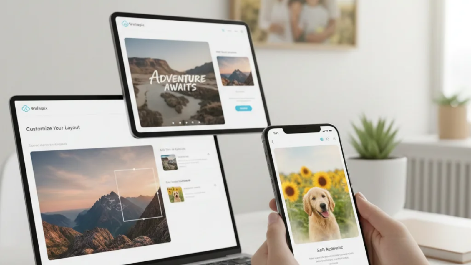 Wallapix personalized wallpaper created from a custom photo design