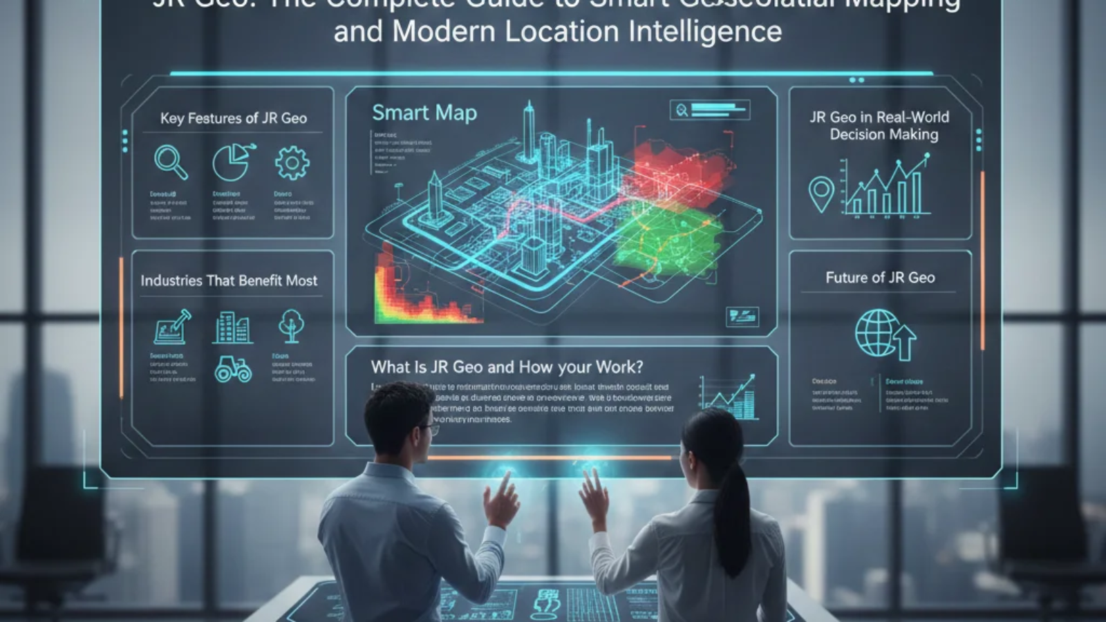JR Geo smart geospatial mapping platform displaying interactive digital maps and location-based data insights