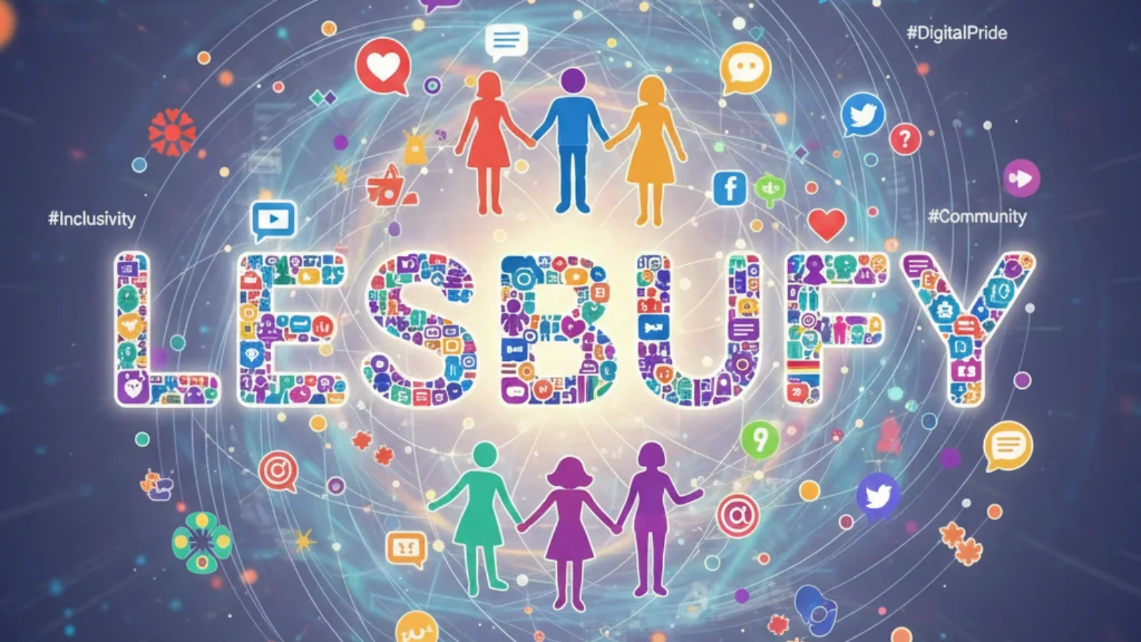 Lesbufy concept showing online community interaction, identity expression, and inclusive digital culture