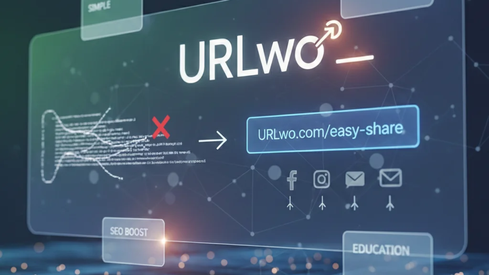 URLwo tool showing clean and user friendly shortened URLs for better online sharing