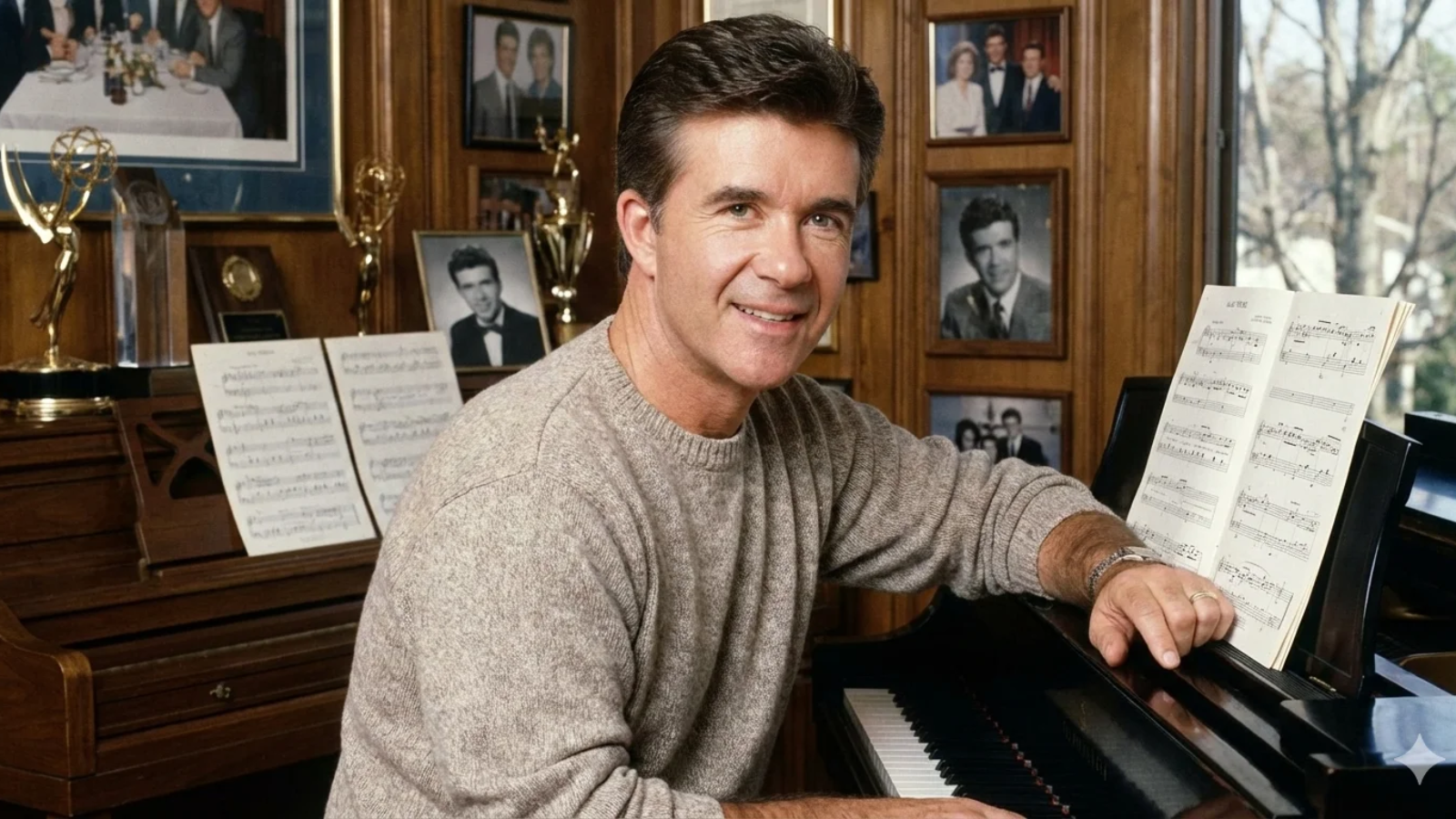 Burt Thicke smiling during a television appearance, showcasing his charismatic presence in entertainment