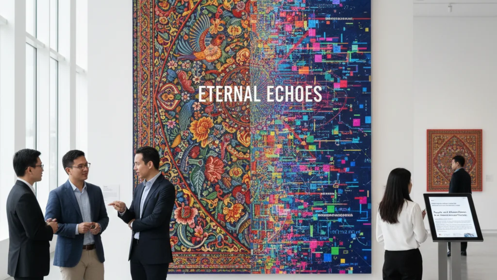 Traditional Đeman artwork featuring intricate patterns and vibrant cultural motifs.