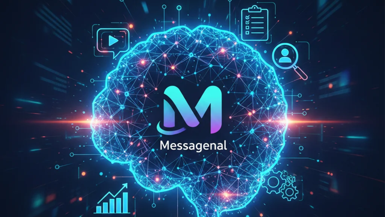 Messagenal messaging platform interface showcasing modern digital communication and message organization