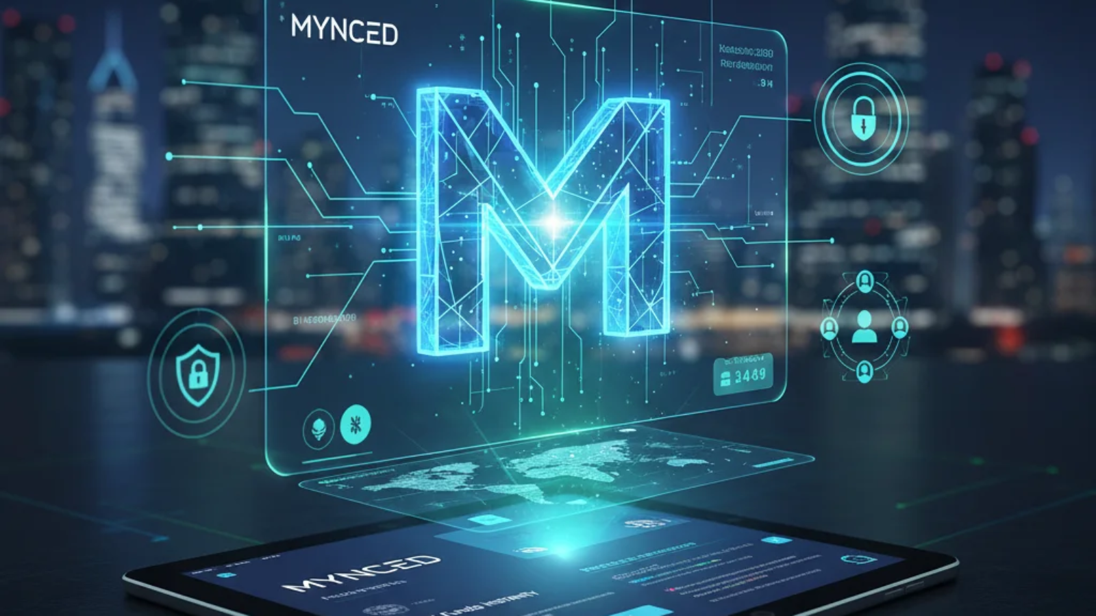 Digital wallet interface showing Mynced cryptocurrency transactions and real-time balance updates.