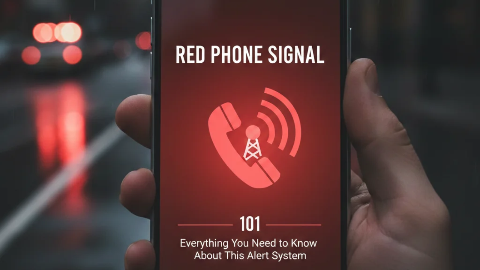 Red Phone Signal alert displayed on a smartphone screen indicating an emergency notification