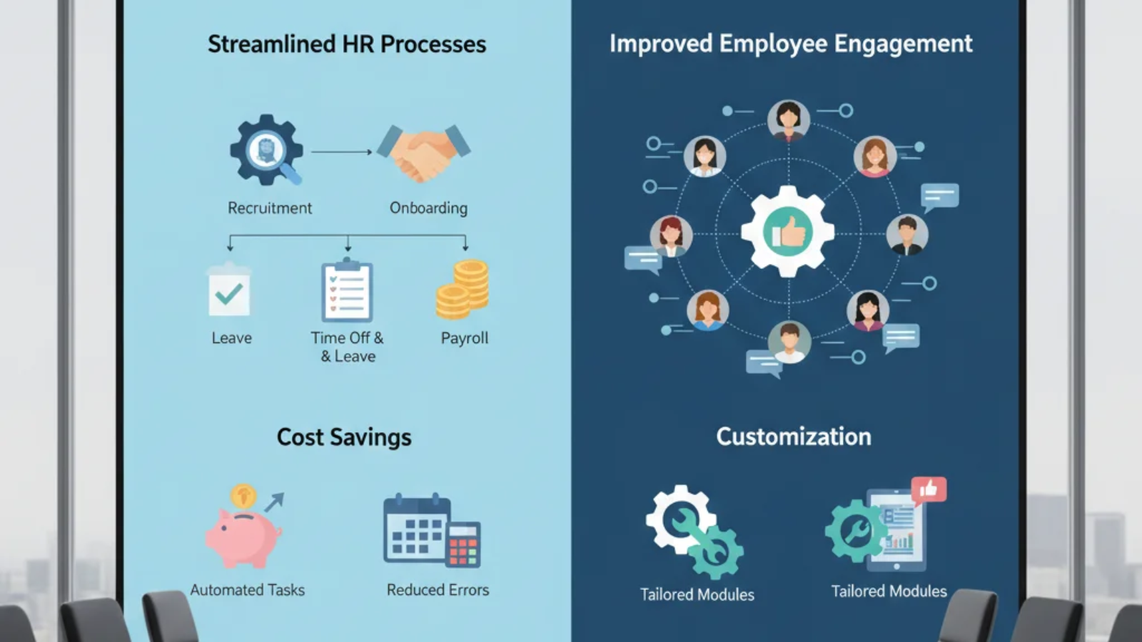 Thehrwp HR management platform streamlining employee management, communication, and business efficiency.