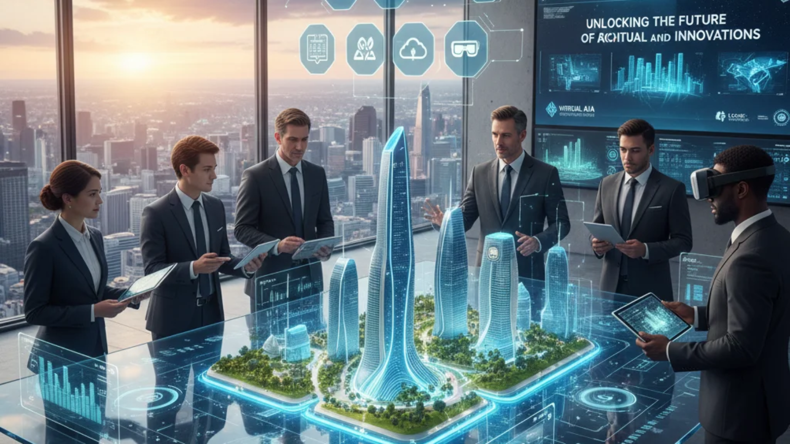 Daniel R. Locke presenting virtual architecture concepts using immersive design technology