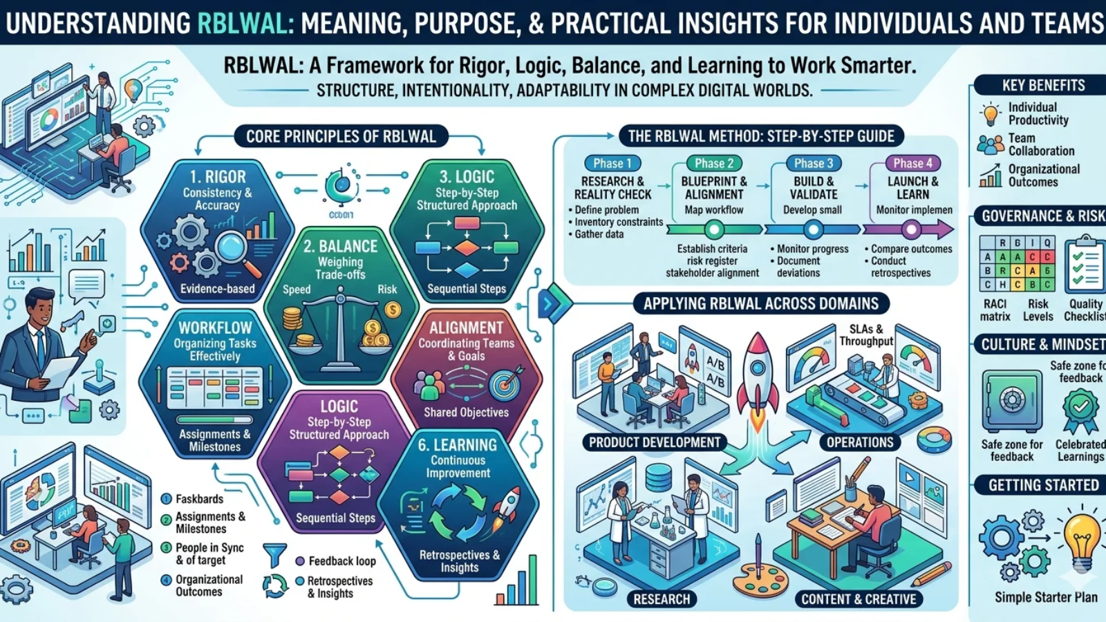 Rblwal framework illustration showing structured workflow for productivity
